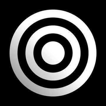 Target sign - white gradient transparent, isolated - vector Stock Illustration
