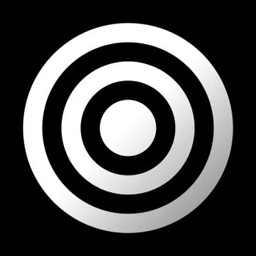 Target sign - white gradient transparent, isolated - vector Ilustración de archivo