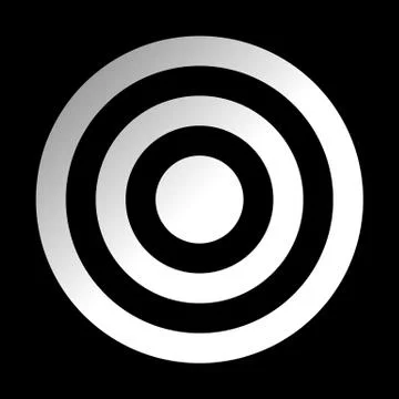 Target sign - white gradient transparent, isolated - vector Stock Illustration