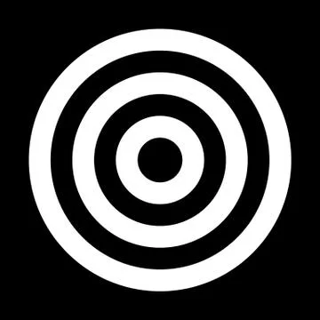 Target sign - white simple transparent, isolated - vector Stock Illustration