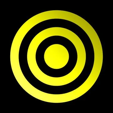 Target sign - yellow gradient transparent, isolated - vector Stock Illustration
