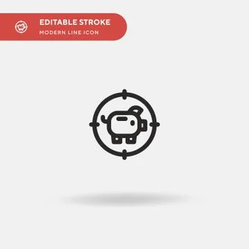 Target Simple vector icon. Illustration symbol design template for web mobile Stock Illustration