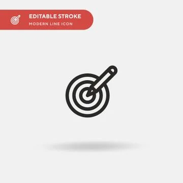 Target Simple vector icon. Illustration symbol design template for web mobile Stock Illustration