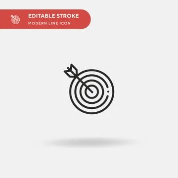 Target Simple vector icon. Illustration symbol design template for web mobile Stock Illustration