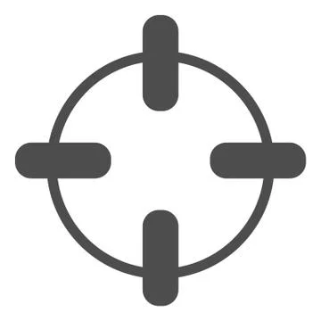 Target solid icon. Aim in focus, crosshair symbol, glyph style pictogram on イラスト素材