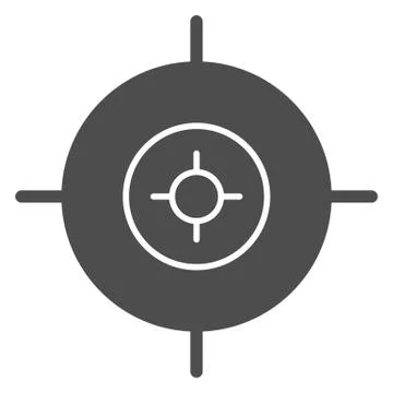 Target solid icon. Aim focus goal, crosshair symbol, glyph style pictogram on Stock Illustration