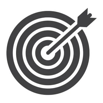 Target solid icon, business and dartboard イラスト素材