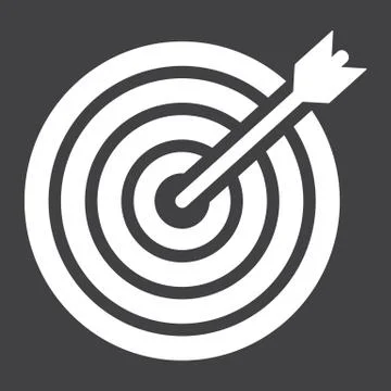 Target solid icon, business and dartboard Stock Illustration