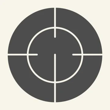 Target solid icon. Focus vector illustration isolated on white. Goal glyph style イラスト素材