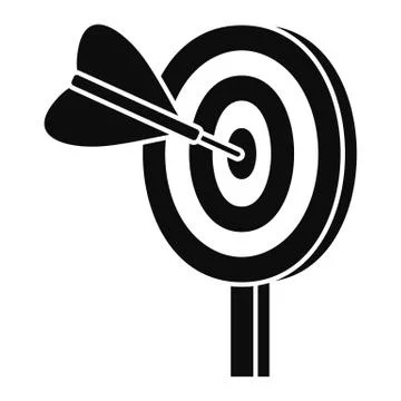 Target solution icon, simple style 스톡 일러스트