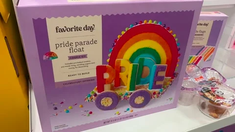 Target Store - Pride Month - Interior - Gay Pride - Pride Parade Float Stock Footage 243778850