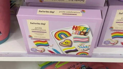 Target Store - Pride Month - Pride Celebration Cookies Stock Footage 243777979