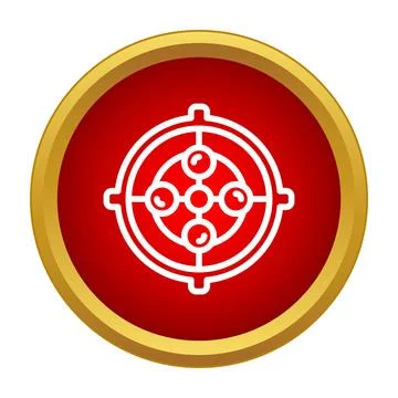 Target symbol tracking objective on red background イラスト素材