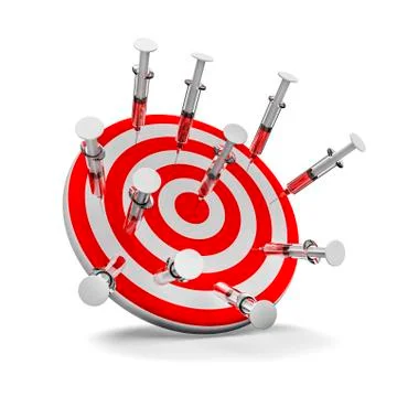 Target syringes Illustrazione stock
