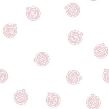Target system file glyph seamless pattern Illustrazione stock