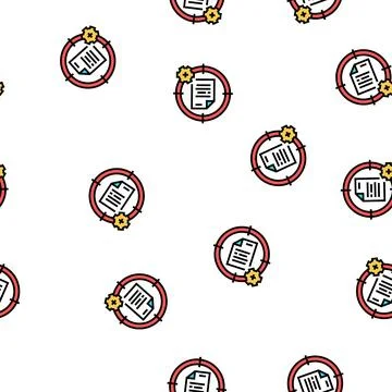 Target system file vector seamless pattern Stock Illustration