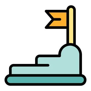 Target task flag icon vector flat Illustrazione stock