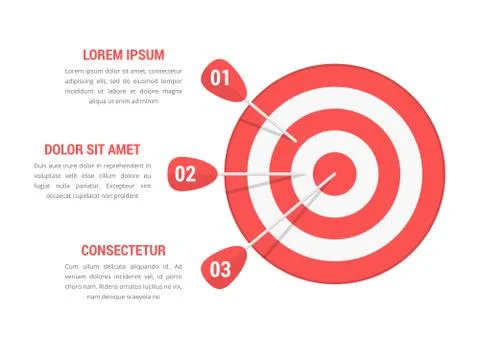 Target with Three Arrows Stock Illustration