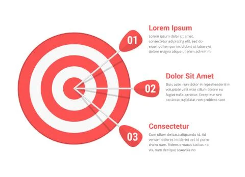 Target with Three Arrows Stock Illustration