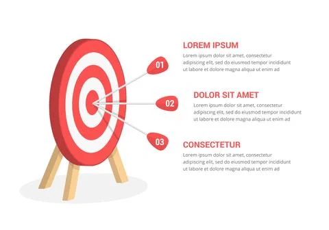 Target with Three Arrows Stock Illustration