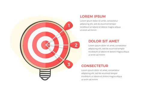Target with Three Arrows Stock Illustration