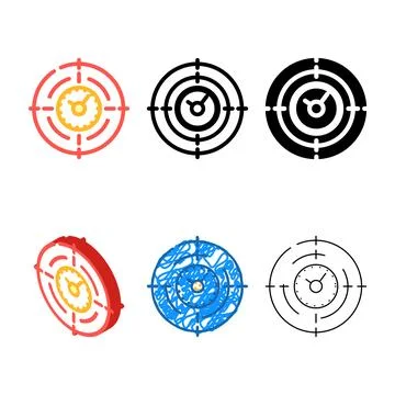 Target of time forms management color icon vector Stock Illustration