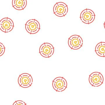 Target of time management vector seamless pattern Illustrazione stock