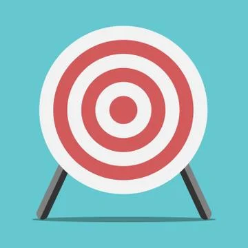 Target on turquoise blue Stock Illustration