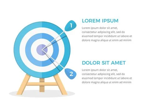 Target with Two Arrows Stock Illustration