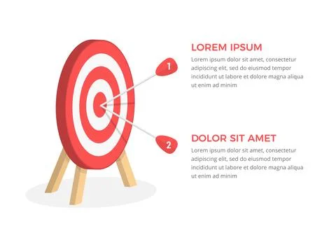 Target with Two Arrows 스톡 일러스트