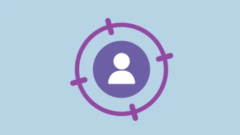 Target User Icon 2d Animation with Alpha Matte Stock Footage 337805987
