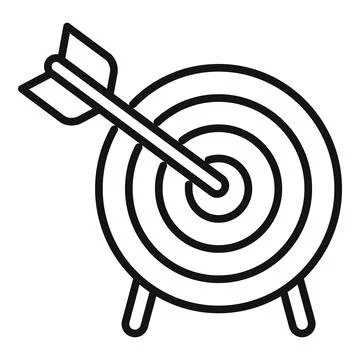 Target value icon outline vector. Core purpose Stock Illustration