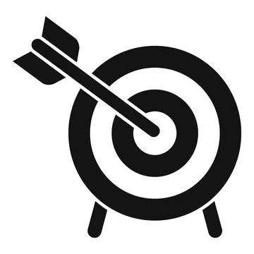 Target value icon simple vector. Core purpose Illustrazione stock