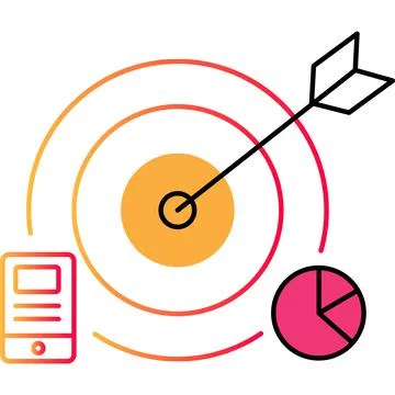 Target vector arrow goal dart board icon Stock Illustration