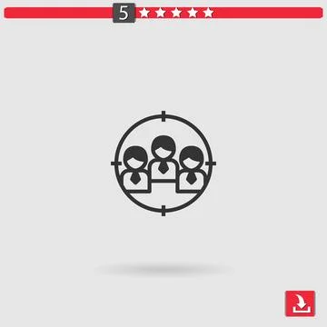 Target vector icon Stock Illustration