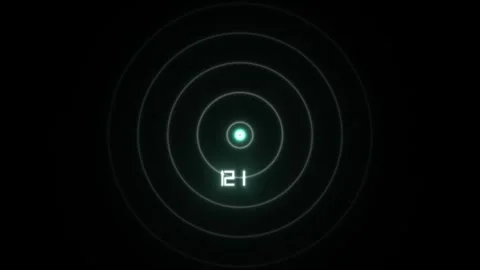 Target visualization with concentric circles and numeric Stock Footage 338397609