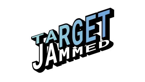 TARGET vs JAMMED, 3D Text Animation in Isometric View with Opposite Word Motion Stock Footage 314264115