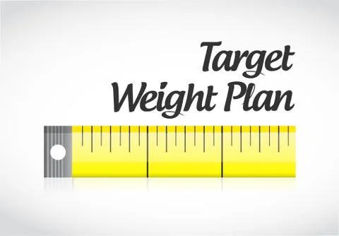 Target weight plan measuring tape Stock Illustration