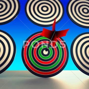 Target winner shows skill, performance and accuracy Stock Illustration