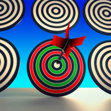 Target winner shows skill, performance and accuracy Stock Illustration