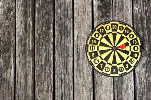 Target on Wood background Stock Photos