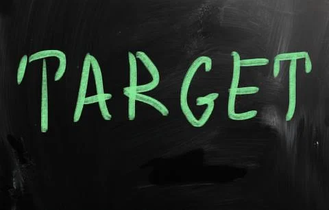 Target written on blackboard Stock-Illustration