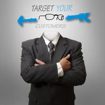 Target your customers as concep Stock Illustration