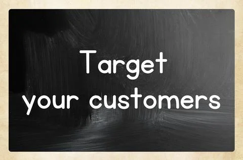 Target your customers concept Stock Photos