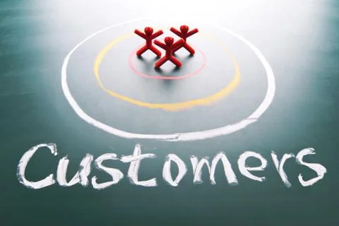 Target your customers. Stockfoto's