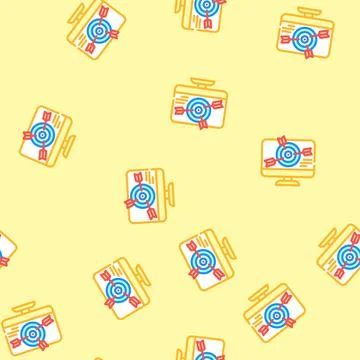 Targeted ads social media vector seamless pattern 스톡 일러스트