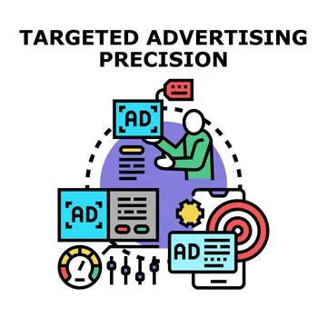 Targeted advertising precision concept for optimal marketing strategy Stock Illustration