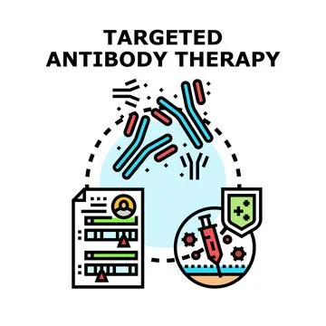 Targeted antibody therapy concept vector illustration design Stock Illustration