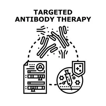Targeted antibody therapy concept vector illustration design Stock Illustration