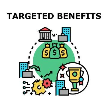 Targeted benefits program planning and achieving success Stock-Illustration